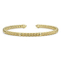  3mm featuring open-ended 18k gold “caviar” beads, stamped with “750” and “LAGOS,” showcasing modern elegance and craftsmanship.