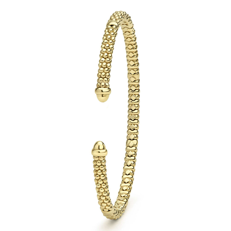 portray jewelry ミニバレッタ03 ゴールド 18K Gold Mini Versa Torque Bracelet 3mm | LAGOS Jewelry