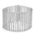 A LAGOS exclusive. A sterling silver Caviar beaded statement bracelet finished with a double button box clasp.