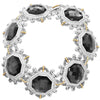 A LAGOS exclusive. A statement link bracelet featuring hematite stones faceted with crystals framed by diamonds and Caviar beading in 18K gold and sterling silver. LAGOS diamonds are the highest quality natural stones.