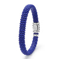 LAGOS ultramarine blue Caviar ceramic beaded bracelet in 9 mm with sterling silver clasp
