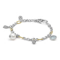 Signature Caviar Two-Tone Pearl and Prasiolite Charm Bracelet