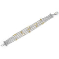 Full length view of Two-Toned Caviar Five Strand Chain Bracelet