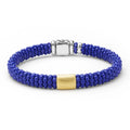 LAGOS 18K Gold matte blue ceramic Caviar bracelet, 9mm