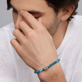Anthem Blue Apatite Skull Bead Bracelet