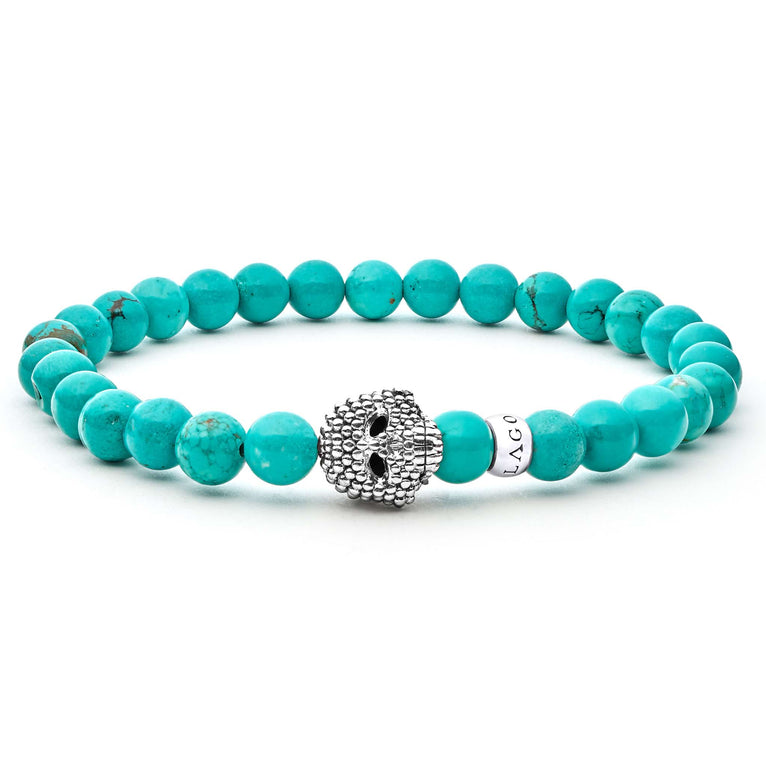 Turquoise skull bracelet hotsell