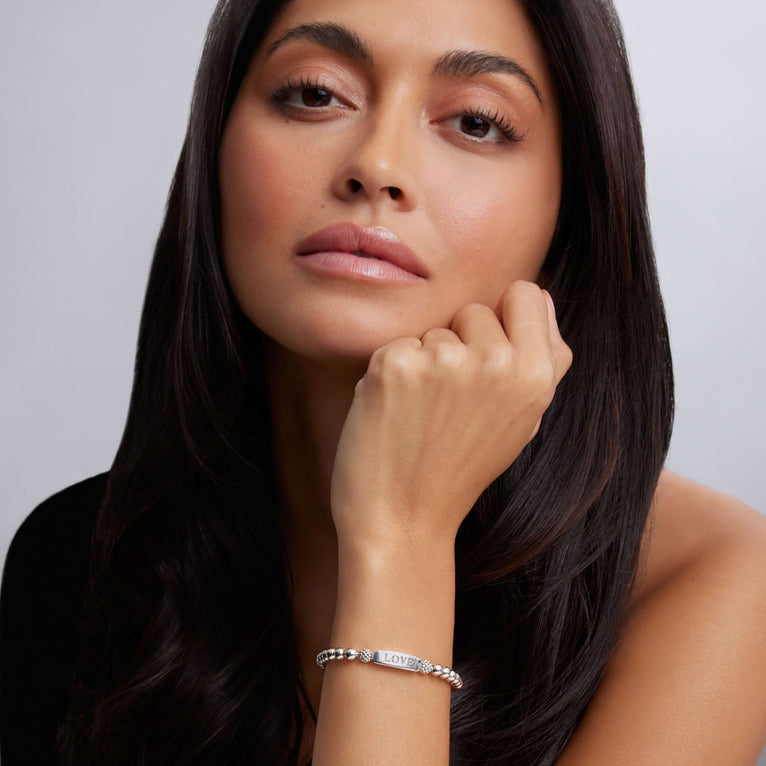 Signature Caviar Love Stretch Bead Bracelet