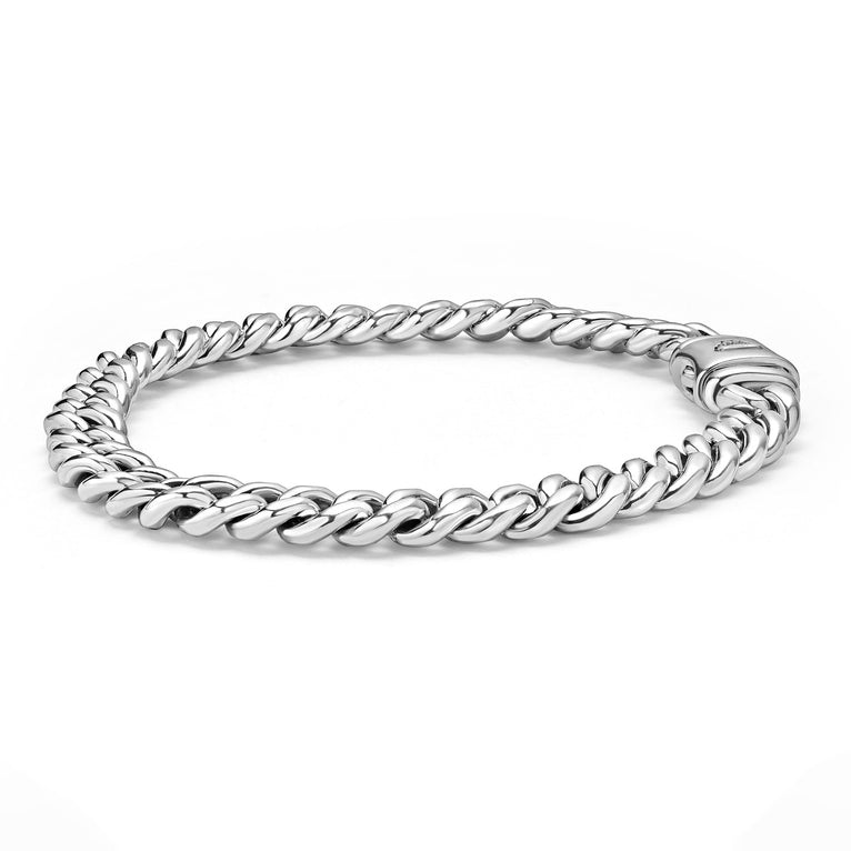Sterling Silver Curb Chain Bracelet for men