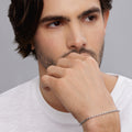 Male model wearing Anthem Double Link Chain Bracelet in 3mm