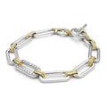Signature Caviar Two-Tone Diamond Link Bracelet