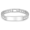 A LAGOS exclusive. A classic sterling silver ID link bracelet with an engravable link.