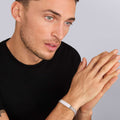 Signature Caviar Silver Engravable ID Link Bracelet