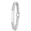 Signature Caviar Petite Silver Engravable ID Link Bracelet