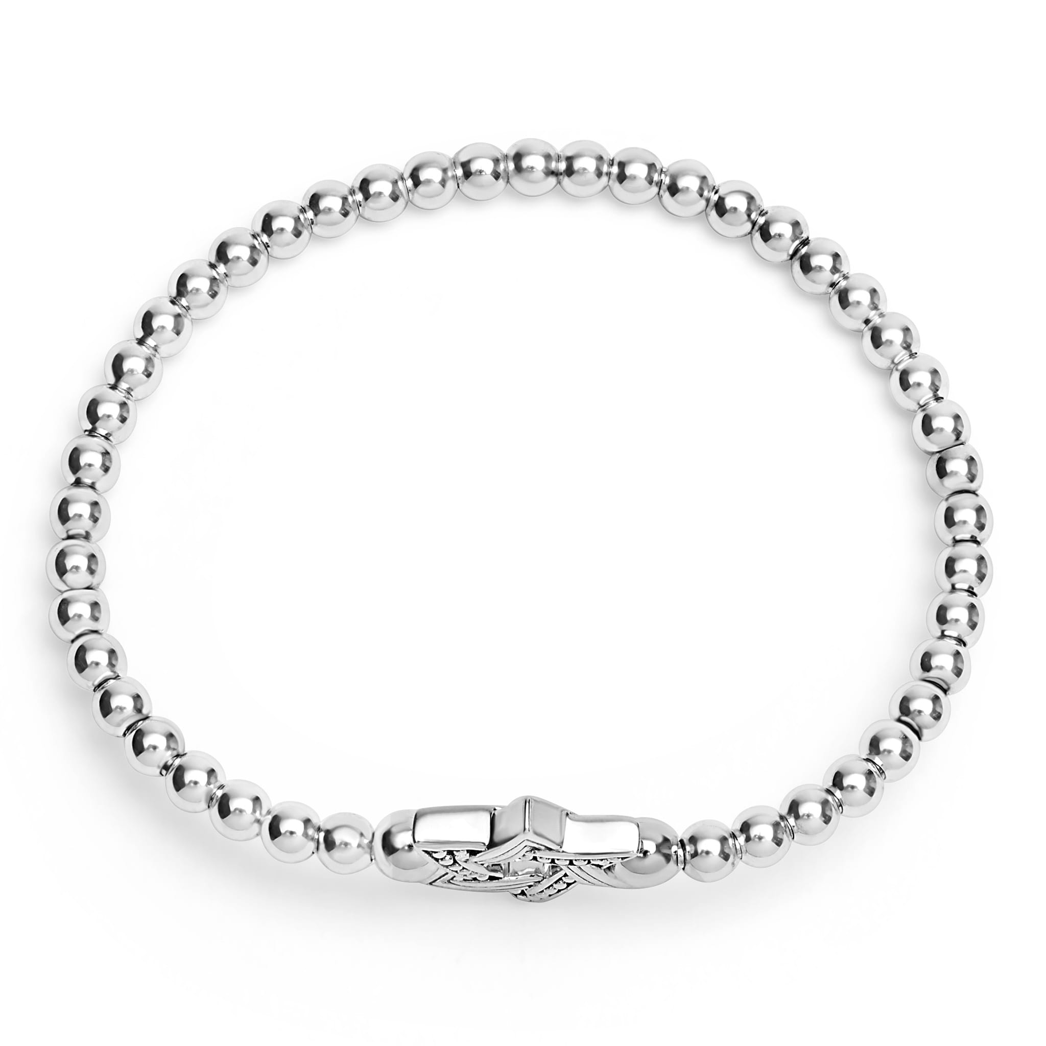 Signature Caviar Sterling Silver Star of David Stretch Bracelet