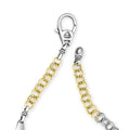 Two-Tone 3.5 mm double cable chain bracelet in sterling silver and 18K gold
