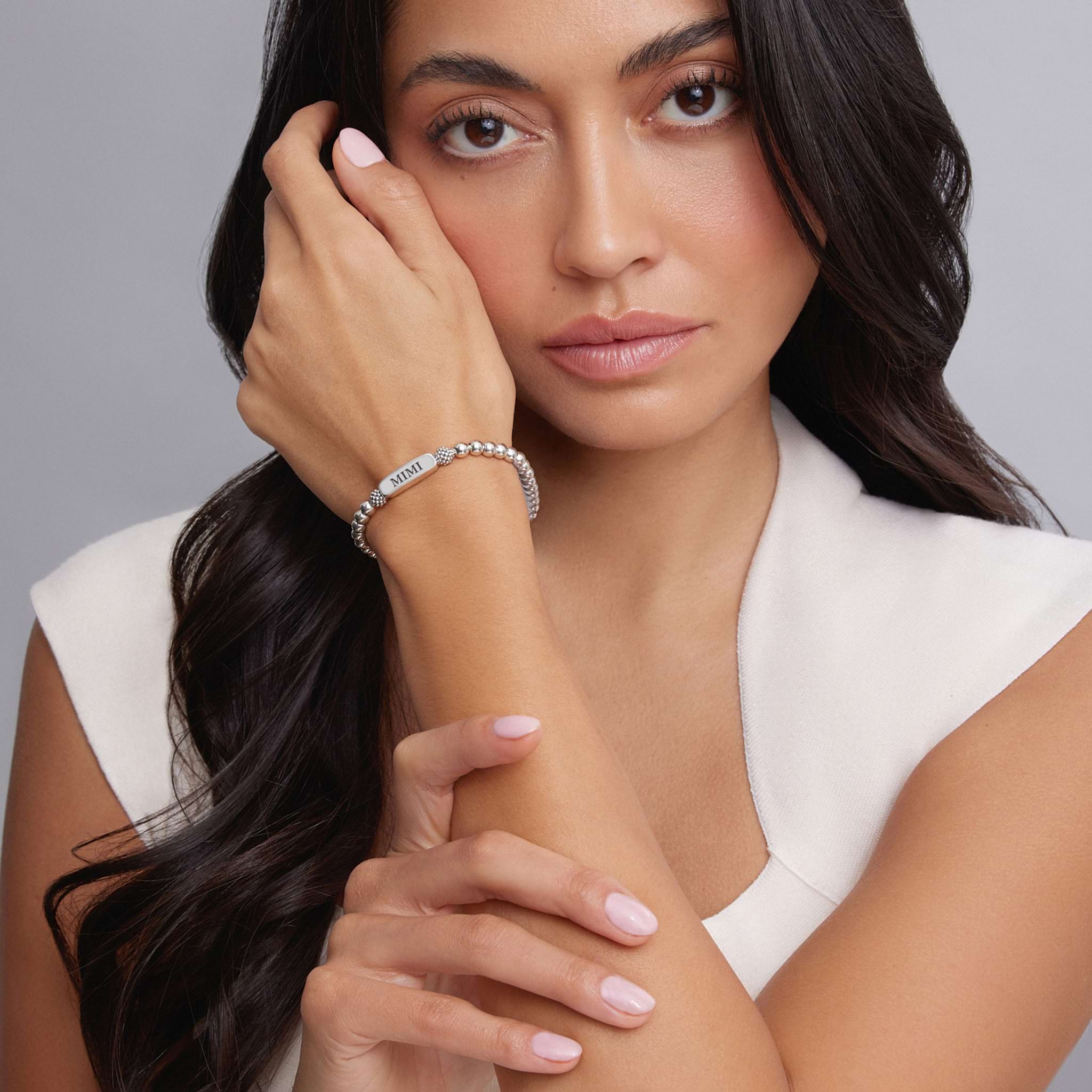 Signature Caviar Mimi Stretch Bead Bracelet