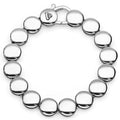 Caviar Bubbly Sterling Silver Disc Bracelet featuring polished 11mm discs with a reflective finish and lobster clasp, showcasing a bold, sculptural silhouette ideal for versatile wear.