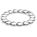 Caviar Bubbly Sterling Silver Disc Bracelet featuring polished disc links with a lobster clasp, offering a bold, sculptural silhouette and reflective finish.