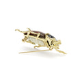Rare Wonders 18K Iddingsite and Onyx Beetle Pin