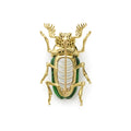 Rare Wonders 18K Gold Maw Sit Sit and Onyx Beetle Pin