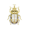 Rare Wonders 18K Gold Iddingsite and Diamond Hercules Beetle Pin