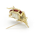 Rare Wonders 18K Gold Red Jasper and Onyx Goliath Beetle Pin