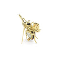 Rare Wonders 18K Gold Pietersite and Diamond Bee Pin
