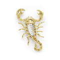 Rare Wonders 18k Gold Tri-Color Agate and Diamond Scorpion Pin