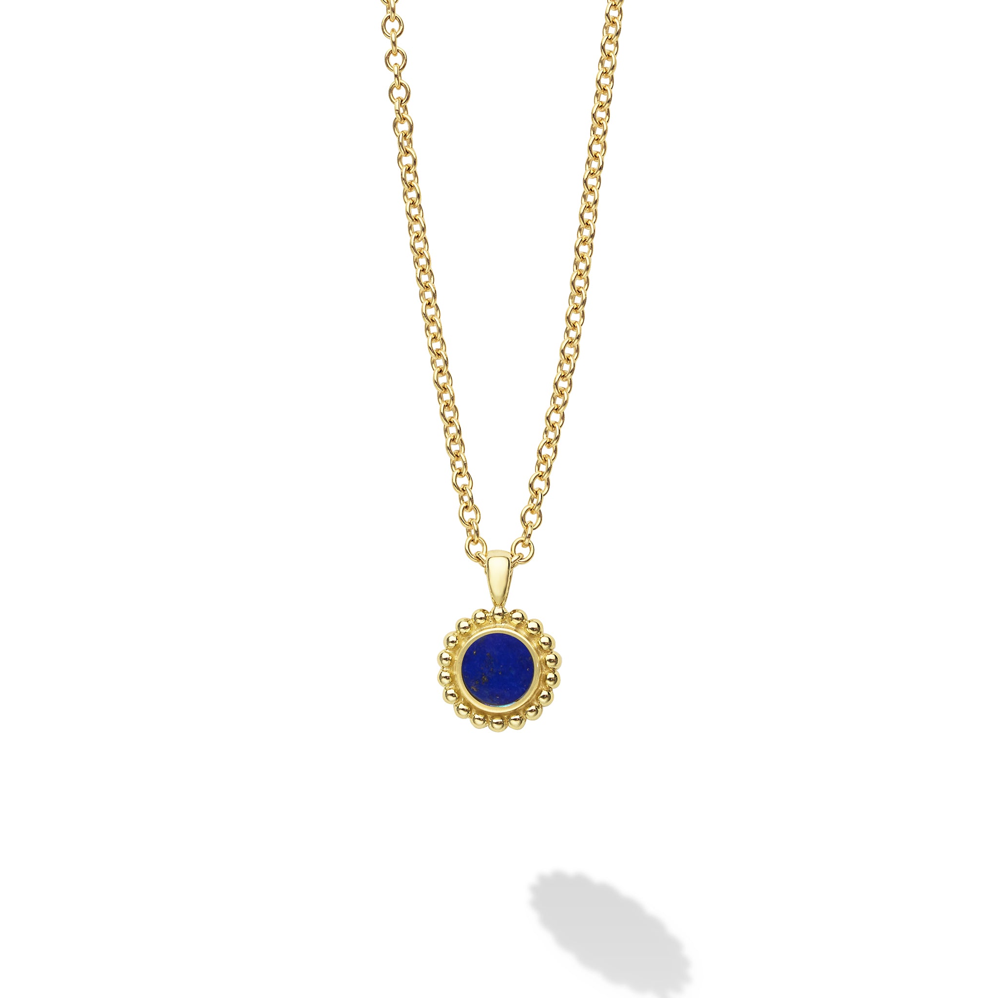 Covet 18K Gold Lapis Pendant Necklace