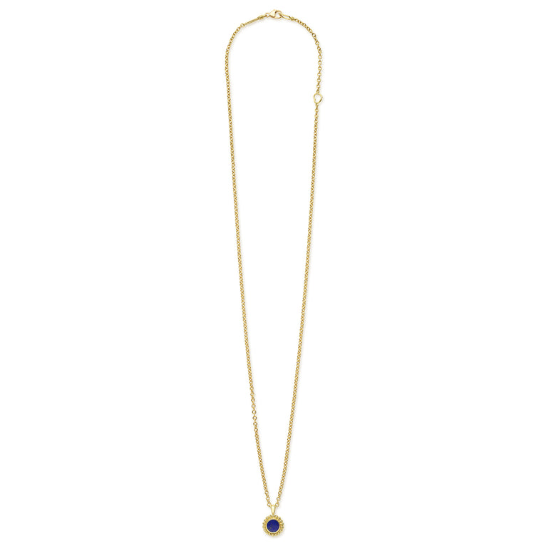 Covet 18K Gold Lapis Pendant Necklace