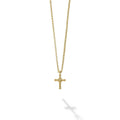 Caviar Gold 18K Gold Cross Pendant Necklace
