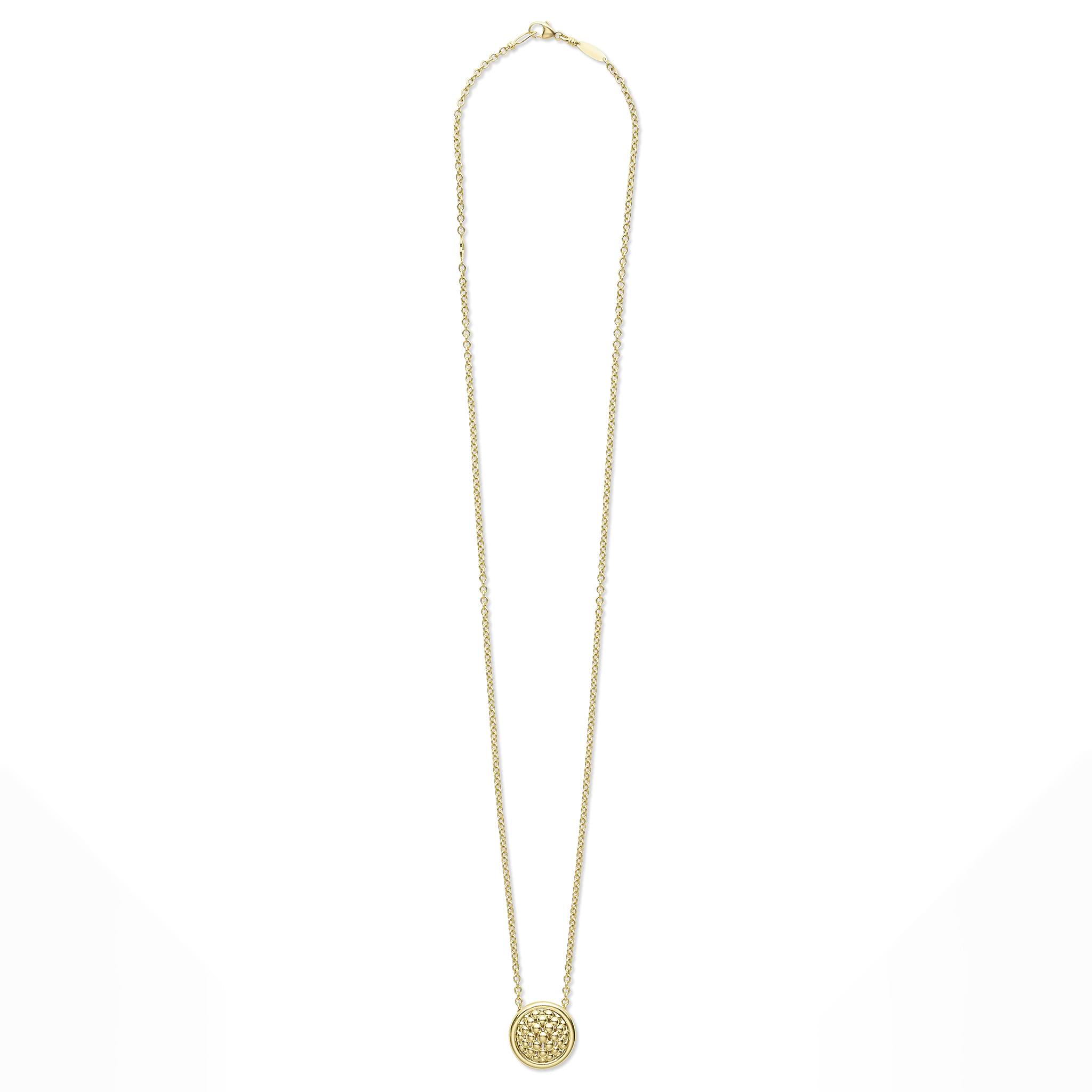 Meridian 18K Gold Circle Pendant Necklace