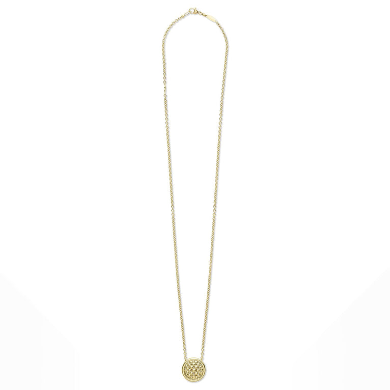 Meridian 18K Gold Circle Pendant Necklace