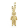 Artfully crafted rabbit pendant made of 18K gold Caviar beading. Rabbit is assembled from five different parts that make the pendant very movable. Accommodates most LAGOS necklaces.