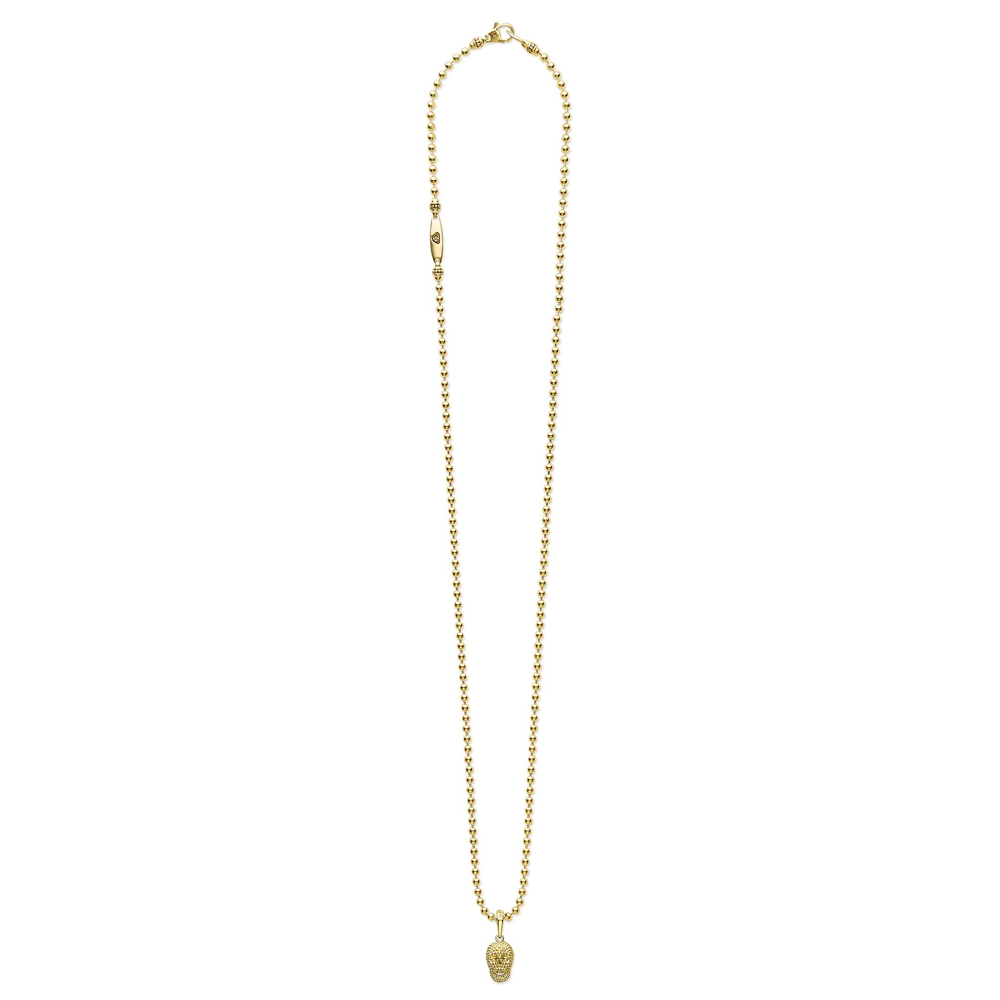 Anthem 18K Gold Skull Amulet Necklace