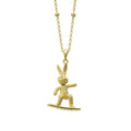 Rare Wonders 18K Gold Snowboard Karat Pendant Necklace