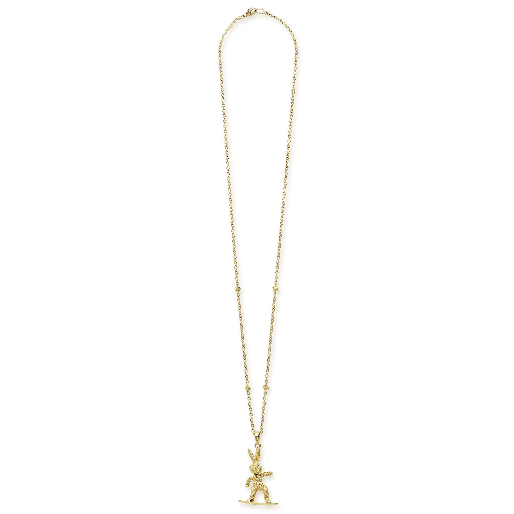 Rare Wonders 18K Gold Snowboard Karat Pendant Necklace