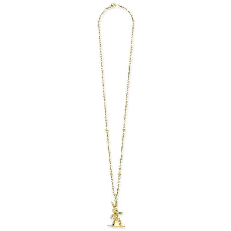 Rare Wonders 18K Gold Snowboard Karat Pendant Necklace