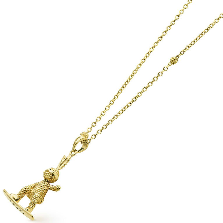 Rare Wonders 18K Gold Snowboard Karat Pendant Necklace