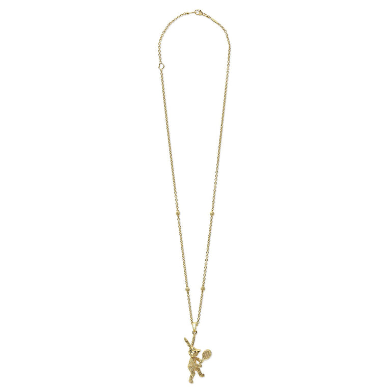 Rare Wonders 18K Gold Tennis Karat Pendant Necklace