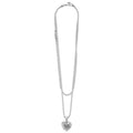 Hearts of LAGOS Silver Heart of Philadelphia Pendant Necklace with a sculpted heart and engraved motifs on a sterling silver satellite chain.