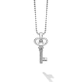 Signature Caviar Silver Key Pendant Necklace