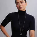 Signature Caviar Caviar Beaded Cross Pendant Necklace