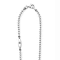 Lobster clasp on sterling silver ball chain necklace