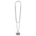 Rare Wonders Silver Elephant Pendant Necklace