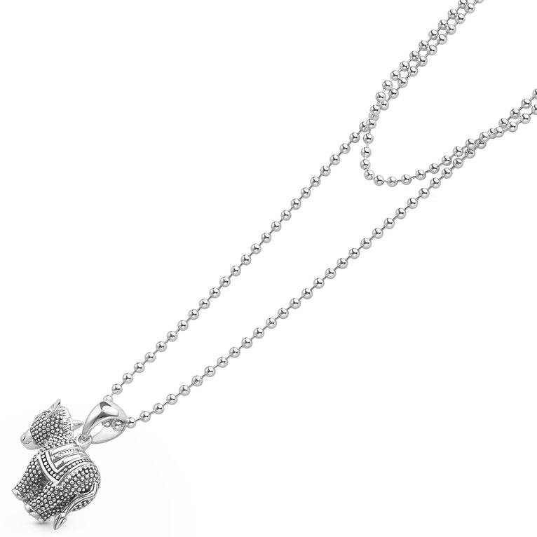 Rare Wonders Silver Donkey Pendant Necklace