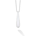 Signature Caviar Smooth Silver Drop Pendant Necklace