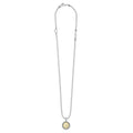 Signature Caviar E Initial Charm Necklace in sterling silver featuring an 18K gold e pendant on a ball chain with caviar beading and lobster clasp.