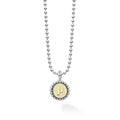 Our Signature Caviar sterling silver and 18K gold initial 'P' charm finished on a sterling silver ball chain necklace.