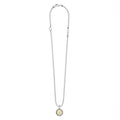 Signature Caviar Y Initial Charm Necklace featuring sterling silver beads, an 18K gold-engraved Y pendant, and LAGOS's signature caviar beading on a fine chain.